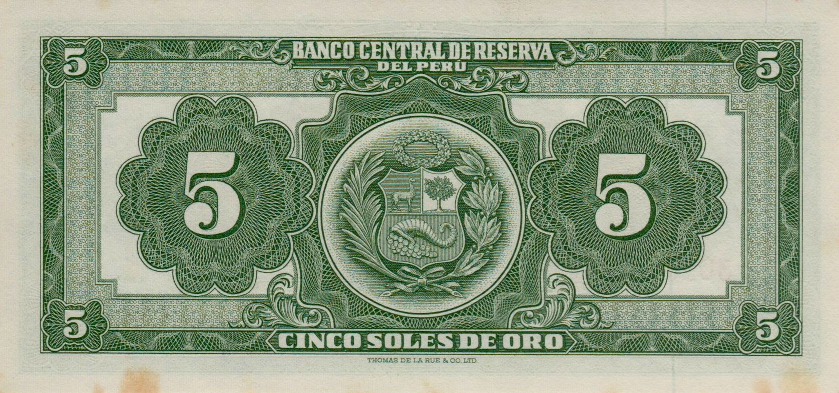 Peru 5 1966 UNC P-83/d